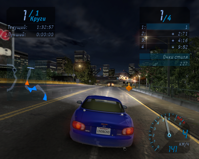Nfs underground 1, гонки