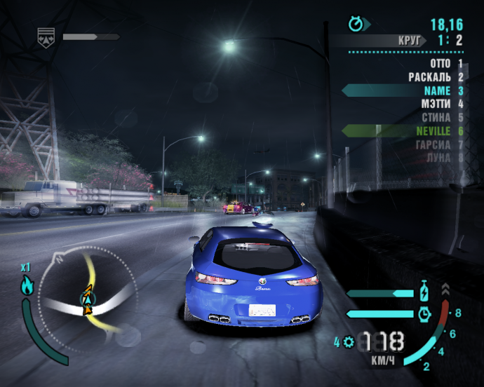 NFS carbon, скрин из игры, гонки